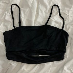 BLACK CROP TOP NEVER WORN
